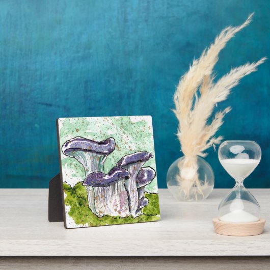 ブルーマッシュルームホームデコール水カラープリントスタンド フォトプラーク (インサイチュ)