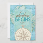 ブルーマップトラベル結婚式招待状 招待状 (裏面)