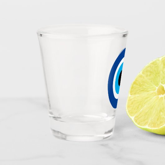ブルーマティイブイブアイギリシャのシンボルショットガラス ショットグラス (左)