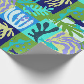 ブルーマティス紙切り出しインスパイア海ライフ ラッピングペーパー (角)