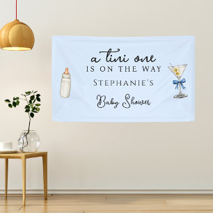 ブルーマティーニのベビーシャワー A Tini One One The Way 横断幕