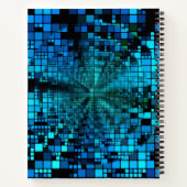 ブルーマトリックスピクセル渦 |パーソナライズされた | ノートブック (裏面)