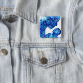 ブルーマドンナとモダンチャイルド絵画クリスチャン 缶バッジ (インサイチュ)