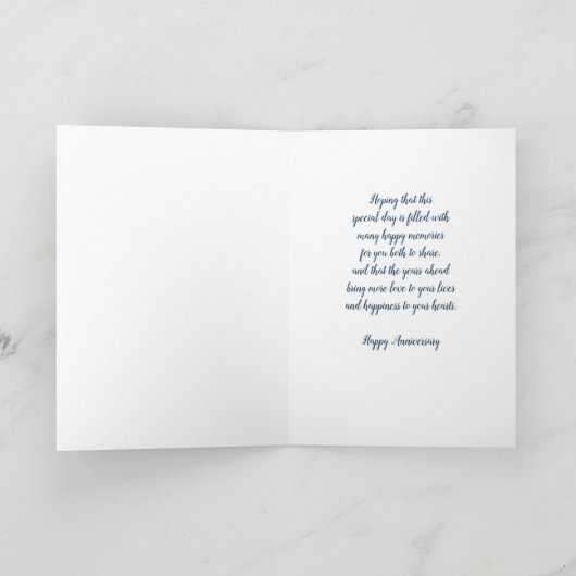 ブルーママとパパ結婚の記念日 カード (内部)