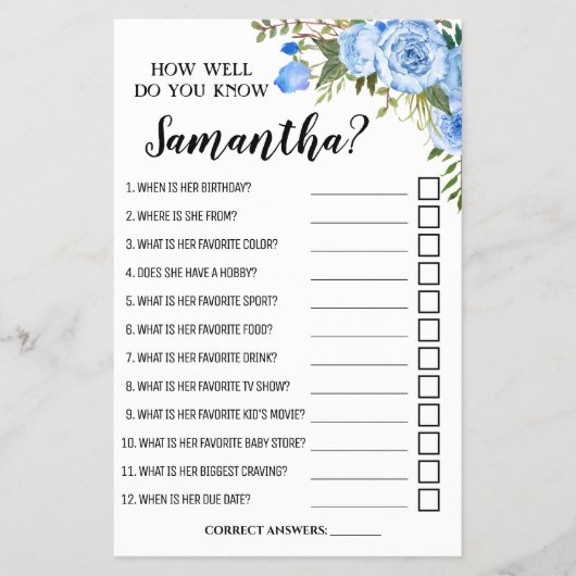 ブルーママのバイリンガルのゲームカードを知ってるか チラシ (正面)