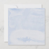 ブルーママnベビーゾウと葉の男の子シャワー 招待状 (裏面)