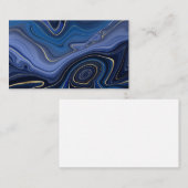 ブルーマラカイトゴールデンアクセントラグジュアリーシックジェムストーン 名刺 (正面/裏面)