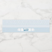 ブルーマリウセンザーボーイベビーシャワー ペットボトルラベル (シングルラベル)