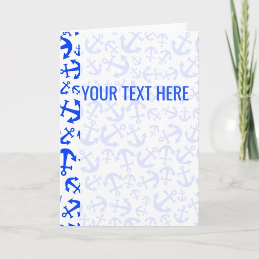 ブルーマリンアンカー柄お知らせ 案内状 (正面)