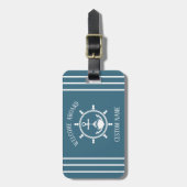 ブルーマリンウェルカム航海のキャプテンボートいかり ラゲッジタグ (正面縦)