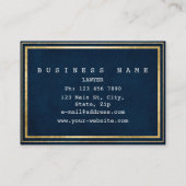 ブルーマリンゴールデンフレームベルベットホワイトビップ 名刺 (裏面)