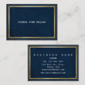 ブルーマリンゴールデンフレームベルベットホワイトビップ 名刺 (正面/裏面)