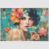 ブルーマルティニグラムウーマンデコップページ 薄葉紙 (正面)