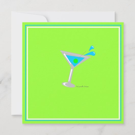 ブルーマルティニパーティー招待状 招待状 (裏面)