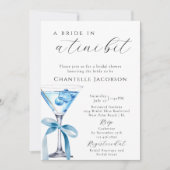 ブルーマルティーニのウェディングシャワーの花嫁が少しブルー 招待状 (正面)