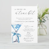 ブルーマルティーニのウェディングシャワーの花嫁が少しブルー 招待状 (スタンド正面)