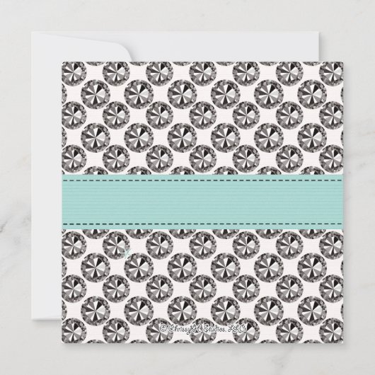 ブルーマルティーニダイアモンドバチェロレッテ招待状 招待状 (裏面)