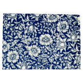 ブルーマロウ、有名なウィリアム・モリスの柄 ラージペーパーバッグ (裏面)