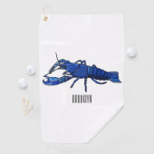 ブルーマロンcrayfish漫画イラストレーション ゴルフタオル (インサイチュ)
