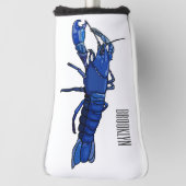 ブルーマロンcrayfish漫画イラストレーション ゴルフヘッドカバー (回転90)