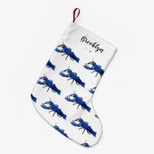 ブルーマロンcrayfish漫画イラストレーション スモールクリスマスストッキング (正面 (吊り時))