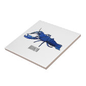 ブルーマロンcrayfish漫画イラストレーション タイル (側面)