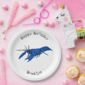 ブルーマロンcrayfish漫画イラストレーション ペーパープレート (パーティー)