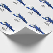 ブルーマロンcrayfish漫画イラストレーション ラッピングペーパー (角)