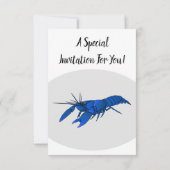 ブルーマロンcrayfish漫画イラストレーション 招待状 (裏面)