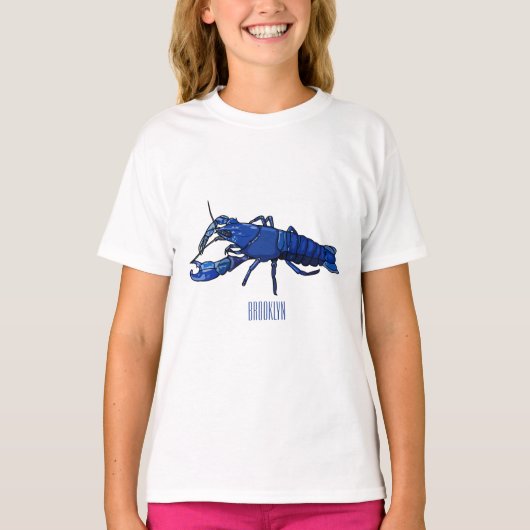 ブルーマロンcrayfish漫画イラストレーション tシャツ (正面)