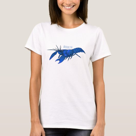 ブルーマロンcrayfish漫画イラストレーション tシャツ (正面)