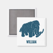 ブルーマンガウルマンモスパーソナライズされた マグネット (正面/裏面)