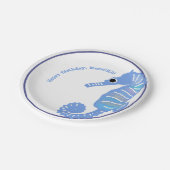 ブルーマンガシーホースかわいいパーティー ペーパープレート (アングル)