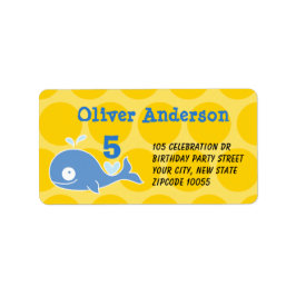 ブルーマンガホエールキッドの誕生日住所 シール