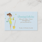 ブルーマンガールハウスクリーニングサービス 名刺 (正面)