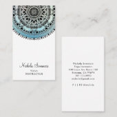 ブルーマンダラグラデーションヨガインストラクター名刺 名刺 (正面/裏面)