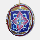 ブルーマンダラサークルオーナメント セラミックオーナメント (左)
