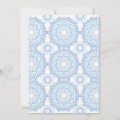 ブルーマンダラパターン招待状 招待状 (裏面)