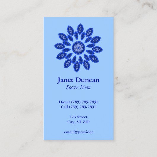 ブルーマンダラプロフィール コーリングカード (正面)