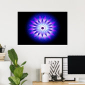 ブルーマンダラポスター ポスター (ホームオフィス)