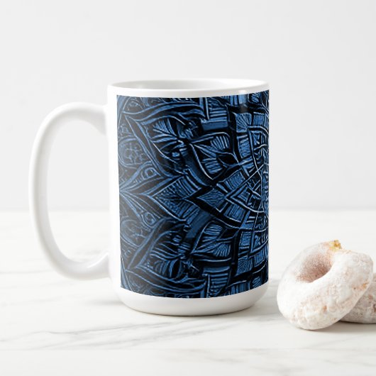 ブルーマンダラマグ コーヒーマグカップ (ドーナツ)