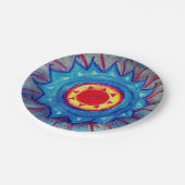 ブルーマンダラ紙プレート ペーパープレート (アングル)