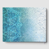 ブルーマンダラ金ゴールド結婚ハートの本 ゲストブック (裏面)