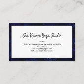 ブルーマンダラ銀河系ボホヨガウォーターカラーモノグラム 名刺 (裏面)