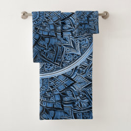 ブルーマンダラ バスタオルセット