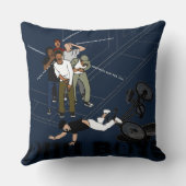 ブルーマン・オン・バイクがマンホールを襲うOH BOYS CRACK クッション (裏面)