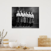 ブルーマーの女の子、1900年代初期 ポスター (キッチン)