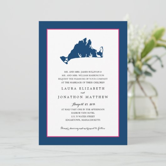 ブルーマータスヴィネヤードマップ|結婚式招待状 招待状 (スタンド正面)