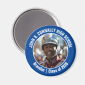 ブルーマーチングバンド写真高校精神 マグネット (正面/裏面)