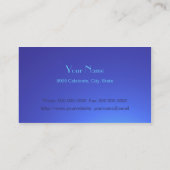 ブルーマーティニカクテル名刺テンプレート 名刺 (裏面)